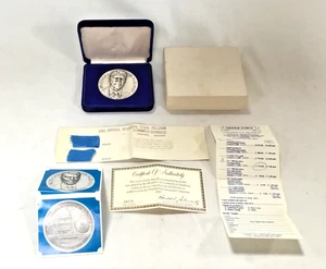 1981 Ronald Reagan Official .999 Fine Silver Inaugural Medal w/ COA & Box - Picture 1 of 12