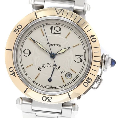 Reloj automático para hombre CARTIER Pasha 38 mm W31012H3 K18YGBezel esfera beige_906715 Foto 1 de 4