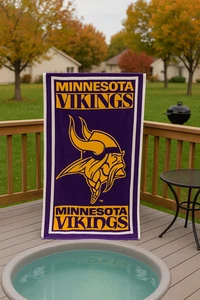 Vintage 80’s Minnesota Vikings NFL beach Towel Officially Licensed - Picture 1 of 4
