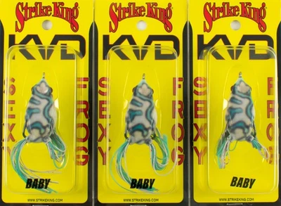 (ЛОТ ИЗ 3)STRIKE KING KVD СЕКСУАЛЬНАЯ ЛЯГУШКА 5/8 УНЦИЙ BSFKVD-715 DARTER FROG F7107 - Изображение 1 из 2