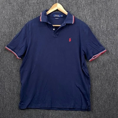 Polo Ralph Lauren Mens Medium Short Sleeve Polo Shirt Navy Blue Classic Fit Pony - image 1 of 4