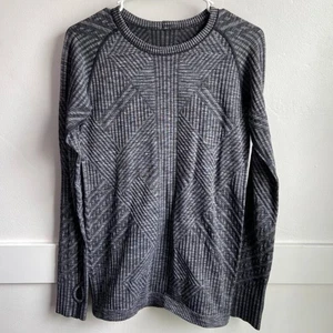 Lululemon Heathered Black Rest Less Pullover Long Sleeve Shirt - Picture 1 of 5