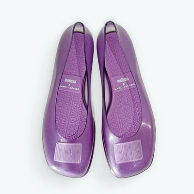 Bailarina plana Marc Jacobs X Melissa edición púrpura rubí nueva en caja talla 7 Foto 1 de 4