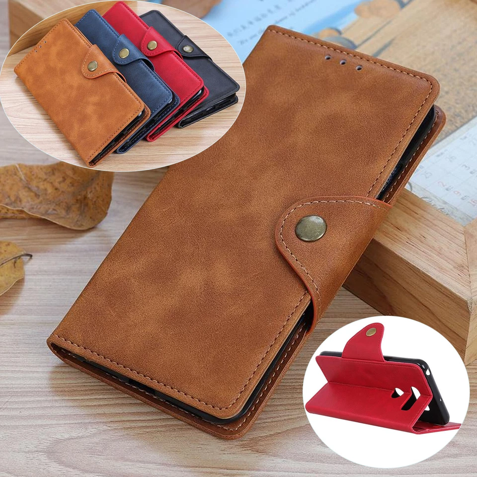 For LG Stylo 6/5 K31 K40S Q60 Man's Retro Magnetic Wallet Stand Flip Case Cover - Image 1 of 4