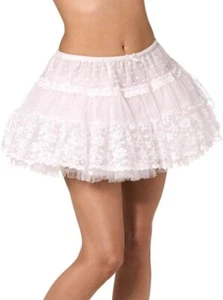 Ladies Fever Petticoat Tutu White Lace - Picture 1 of 1