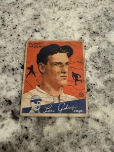 1934 GOUDEY FLOYD ARKY VAUGHAN #22 HALL OF FAME PIRATES VG - Picture 1 of 3