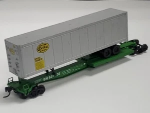 WALTHERS New York Central Flat Car With Trailer BN637502 Excellent Condition  - Picture 1 of 7
