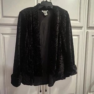 Giacca Connected Apparel L pelliccia sintetica leggera swing taglia large marrone scuro morbida - Foto 1 di 13