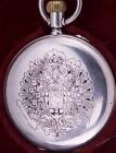 Imperial Russ Pocket Watch Pavel Buhre Silver Enamel-Awarded by Empress c1890's