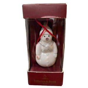 Villeroy & Boch 1748 Christmas Tree Decorations Ceramic Snowman Ornament - Imagen 1 de 11