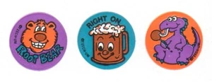 Vintage 1980s Teech-Um Root Beer Mug Scratch and Sniff Sticker Strip TeechUm 851 - Picture 1 of 1