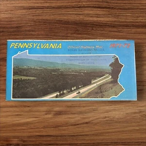 Vintage Pennsylvania Official Highway Road Map 1971 1972 Brochure Travel - Picture 1 of 5