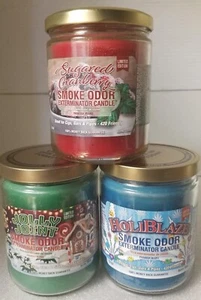 Smoke Odor 13 oz Jar Holidays & Christmas Candles Sugared Cranberry + 2 more - Picture 1 of 5