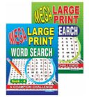 2 Word Search Puzzle Books A4 Mega Large Print Books Puzzles A4 Pages Book 3 & 4