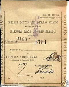 ww 52 1922 DBB Quittung Gepäckaufbewahrung Ticket - Ticket - Bild 1 von 1