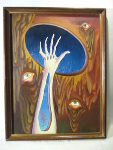 Surrealist E.W. Nemecek Faistenau cerca de Salzburgo Austria: Buscando a Dios 1971 - Imagen 1 de 10