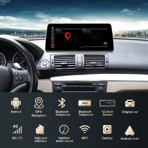 Ugode 12.3in Android TouchScreen Car Stereo WIFI BMW 1 Series E81 E87 2005-2012 - Picture 1 of 11