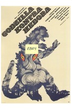 GODZILLA  VS  SMOG  MONSTER  POSTER- POLISH  ART- UNIQUE AT EBAY  -ONLY  $6.99