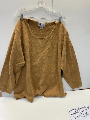 Suéter Maggie Sweet Woman Mostaza Cuentas Talla 3X - HSN - NUEVO CON ETIQUETAS - #6 Foto 1 de 4