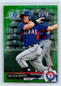Matthew Whatley 2017 Bowman Draft Chrome Green Refractor /99 #BDC-121 Rangers