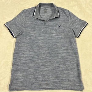 American Eagle Polo Shirt Mens XL Blue Casual Short Sleeve - Picture 1 of 6