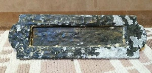 VINTAGE 11" RECYCELTE GROSSE MASSIVE Aluminium Tür gefedert Briefkasten Halterungen - Bild 1 von 8