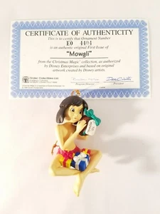 1996 Disney's The Jungle Book Mowgli Grolier's primer número adorno con certificado de autenticidad - Imagen 1 de 7