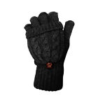 Ladies Womens Cable Knit Soft Warm Winter Wool Blend Fingerless Gloves Mittens