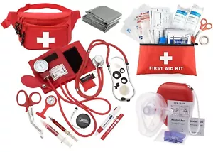 Enfermera EMT Paramédico esencial Todo en un paquete Botiquín de primeros auxilios, herramientas de enfermería + RCP - Imagen 1 de 7