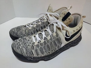 Nike Zoom KD 9 Oreo Black White Mens Basketball Sneaker 843392-100 - Sz 10 - Picture 1 of 9