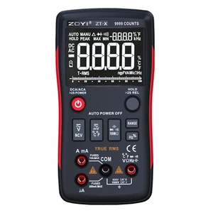 ZOYI ZT-X TRUE RMS Digital NCV LCD Multimeter Auto 9999Counts Ohm Cap Freq Test - Picture 1 of 5