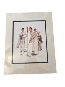 Norman Rockwell Sporting Boys “Missed”. Golfing brand new sealed 11 x 14. - Picture 1 of 4
