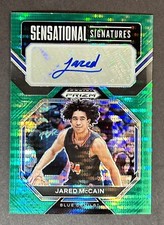 2023-24 PRIZM DRAFT PICKS JARED MCCAIN ROOKIE AUTO GREEN PULSAR /25 DUKE