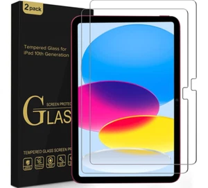 2X HD Premium Tempered Screen Protector For Apple iPad 10th Gen 2022 10.9 INCH - Picture 1 of 6