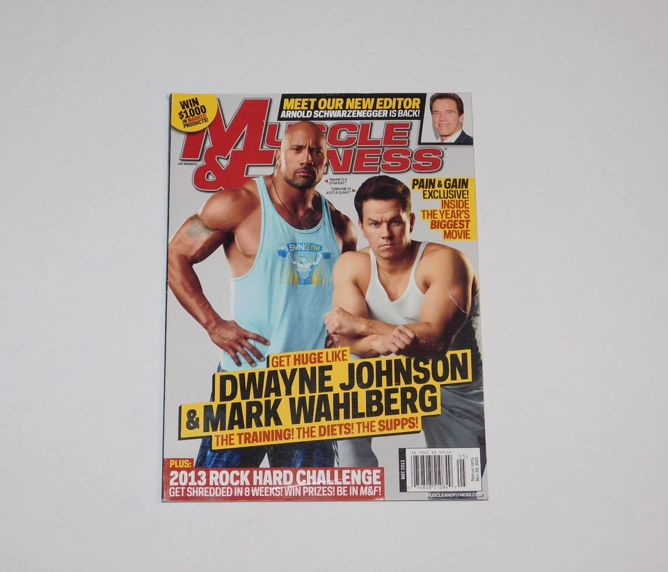 Muscle & Fitness Magazine May 2013 Issue Mark Wahlberg Dwayne The Rock Johnson - Image 1 of 1