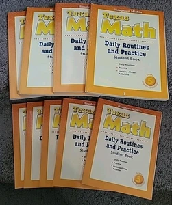 Houghton Mifflin TEXAS MATH Daily Routines & Practice Student Workbooks SET OF 9 - Foto 1 di 3