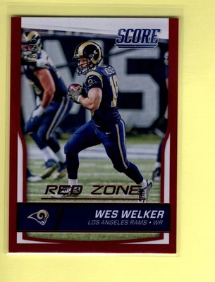 WES WELKER 2016 SCORE FOOTBALL RED ZONE 18/35 - Image 1 of 2