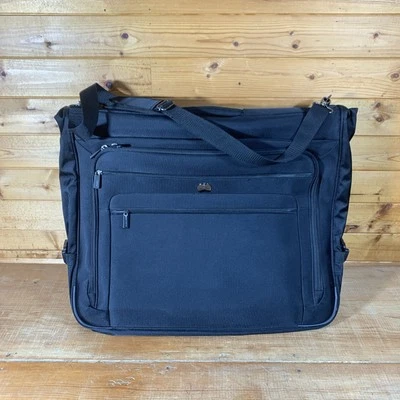 DELSEY Paris Garment Bag Black & Gray Luggage 42”x24” x3” Shoulder Hooks & Strap - Image 1 of 4