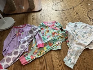 Hanna Andersson Girls 100 Size 4 Pajama Set Lot Long Sleeve Anderson - Picture 1 of 2