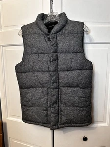 Banana Republic Insulated Puffer Quilted Jacket Vest Men's Size Small Gray - Picture 1 of 4