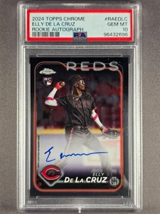 Tarjeta de novato automática 2024 Topps cromada #RA-EDLC Elly De La Cruz RC PSA 10 - Imagen 1 de 2