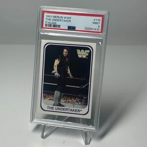🔥 1991 Merlin WWF Italian The Undertaker PSA 9 🪦 Vintage OG Rookie WWE #118 - Picture 1 of 2