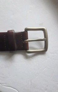 Orvis Mens XL Made In Italy Dark Brown Leather Belt - Picture 1 of 9