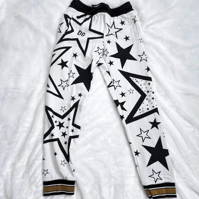 Pantalones deportivos Dolce & Gabbana para niños DG con estampado de estrellas blancos 11-12 Foto 1 de 4