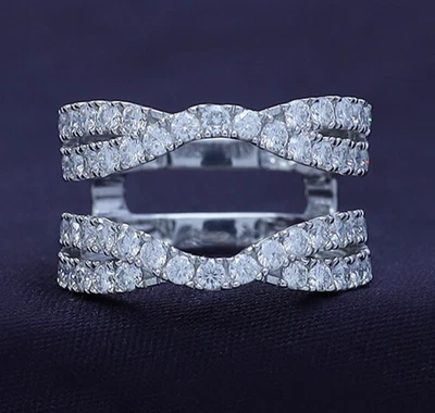 8/9 Ct Lab Grown Diamond Cathedral Enhancer Ring In 10k & 14k Solid Gold - Image 1 of 4