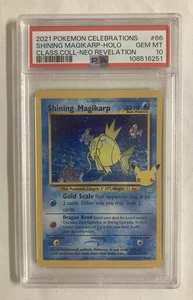 Shining Magikarp Celebrations Classic Collection 66/64 PSA 10 GEM MINT - Picture 1 of 2