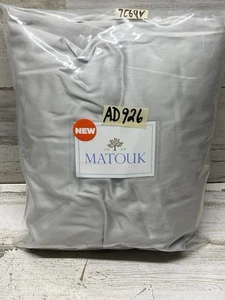 Matouk Nocturne 600 Fäden Ägyptischer Baumwollsatin Queen Spannbettlaken Silber Neu - Bild 1 von 4