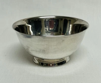 Placa de Prata Vintage ONEIDA PAUL REVERE Sons of Liberty Reprodução 4" BOWL - Imagem 1 de 4