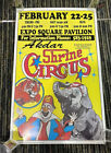 Vintage 1989 Akdar Shrine Circus 13.75”x22” Poster Spotlight Graphics USA 80’s