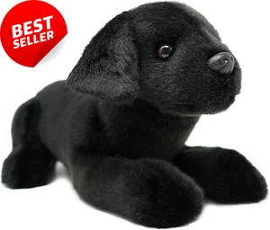 Black Labrador 12" Plush Stuffed Animal Toy Soft Cuddly Gift for Kids - Picture 1 of 12